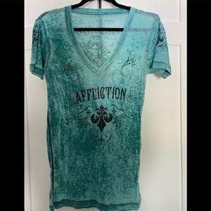 Affliction Teal T-shirt